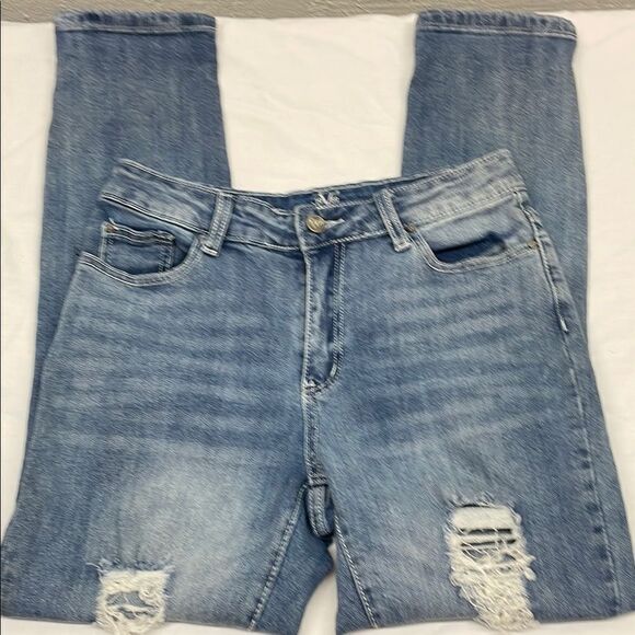 V19•69 Abbigliamento Sportivo SRL Versace Distressed Blue Jeans Size 2 - Picture 1 of 13